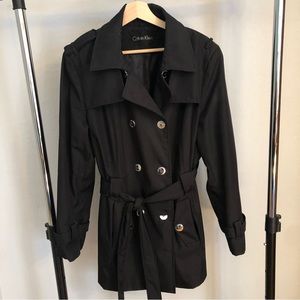 Calvin Klein Black Rain Trench Coat
